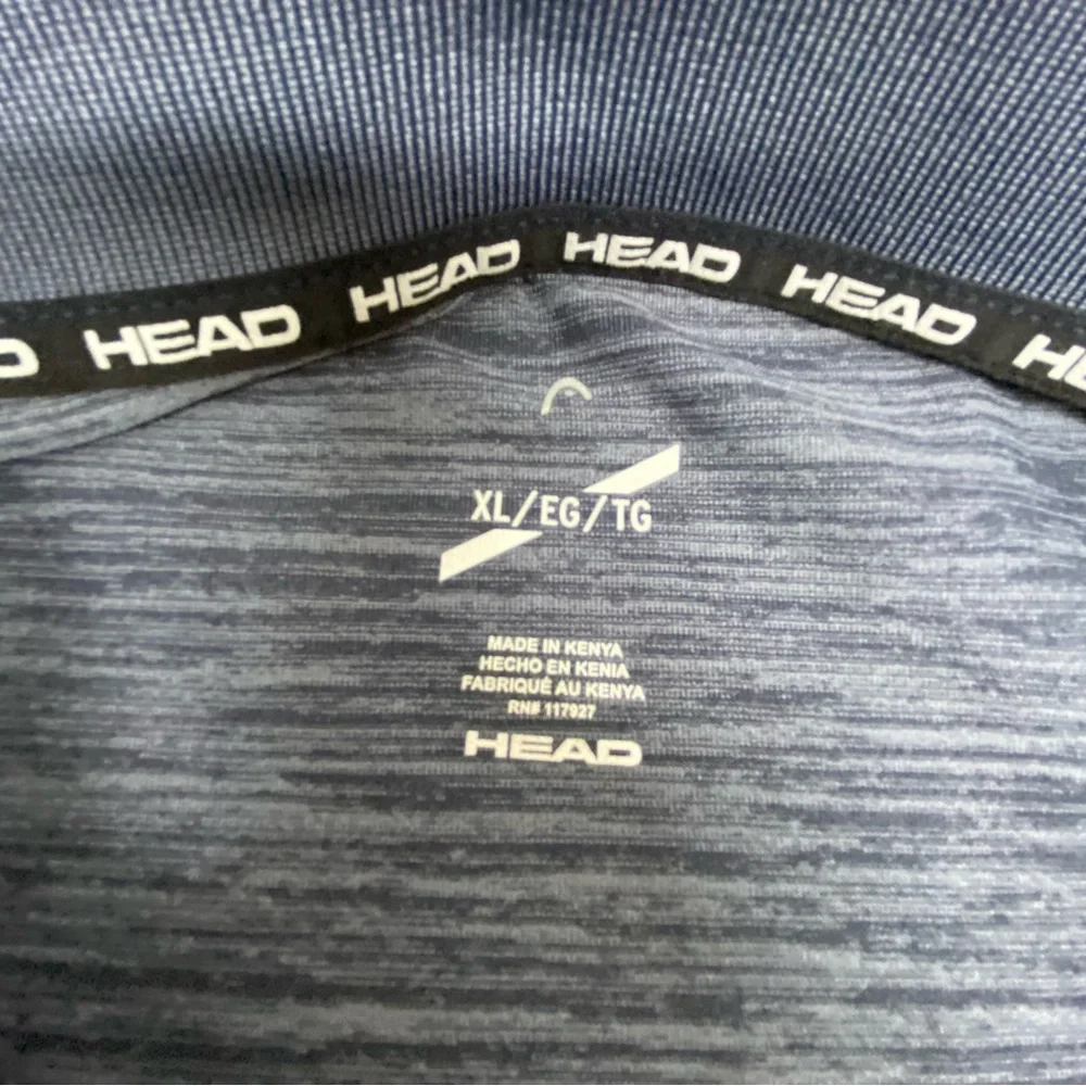 Head Tennis Polo Men's Size XL Blue Short Sleeve Collared Knit with Gray Logo